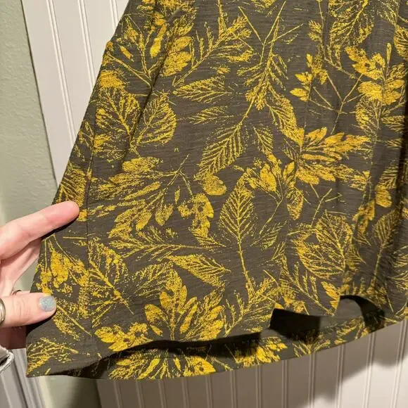 Komil Salvia Print Cowl Neck Tunic Top Cotton Lagenlook Gray Yellow Size Medium - Picture 3 of 7